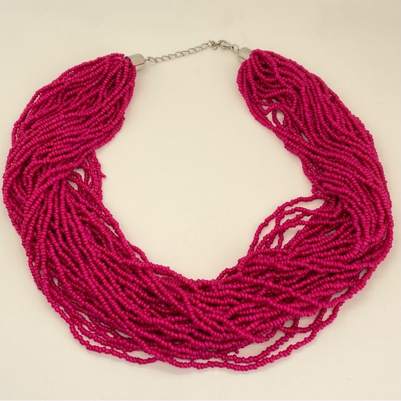 Costume Jewelry Jewelry 3 For Multistrand Pink Beaded Necklace
